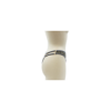 String gris avec bijou couleur aléatoire et chaîne dorée 